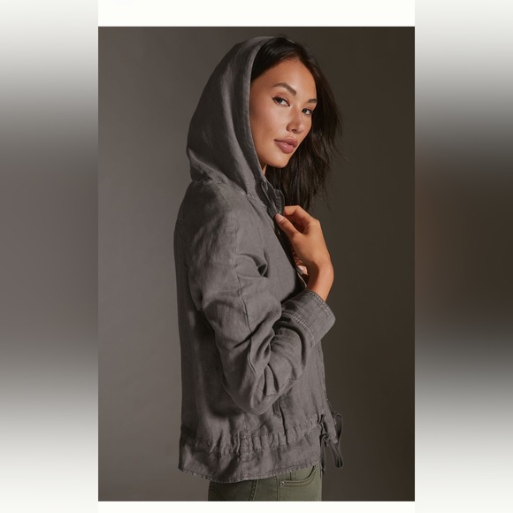 Marrakech Hooded Linen Jacket from Anthropologie - Picture 1 of 5